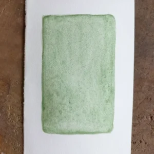 Godet d&rsquo;aquarelle artisanale naturelle fait main – Terre verte