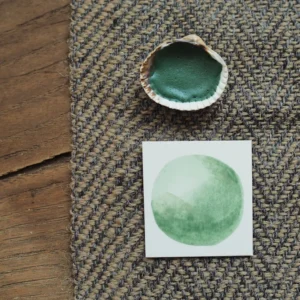 Coquillage de peinture médiévale artisanale naturelle fait main – Terre verte (Nicosie)